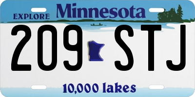 MN license plate 209STJ