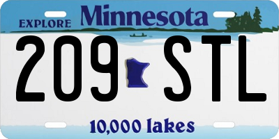 MN license plate 209STL