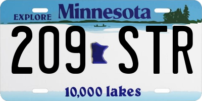 MN license plate 209STR