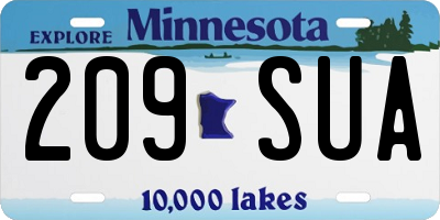 MN license plate 209SUA