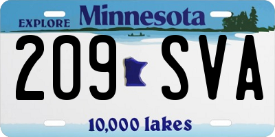 MN license plate 209SVA