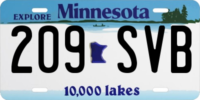 MN license plate 209SVB
