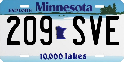 MN license plate 209SVE