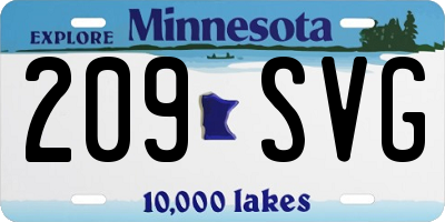 MN license plate 209SVG