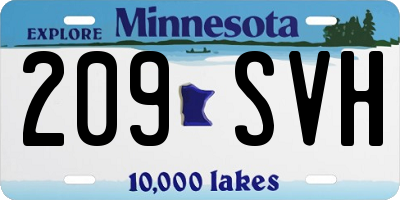 MN license plate 209SVH