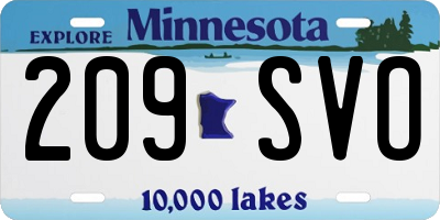 MN license plate 209SVO