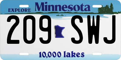 MN license plate 209SWJ