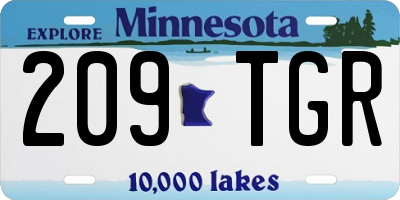 MN license plate 209TGR