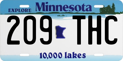 MN license plate 209THC