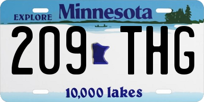MN license plate 209THG