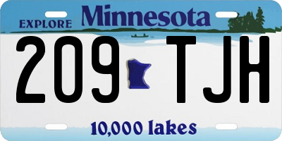 MN license plate 209TJH