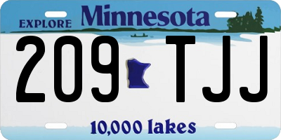 MN license plate 209TJJ