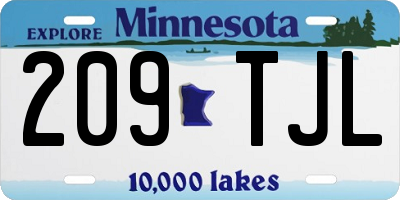 MN license plate 209TJL