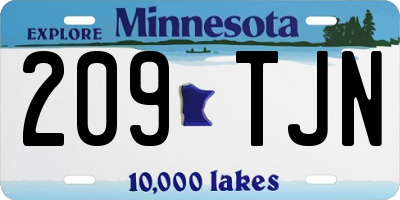 MN license plate 209TJN