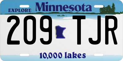 MN license plate 209TJR