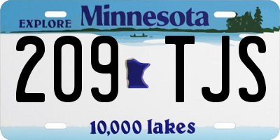 MN license plate 209TJS