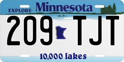 MN license plate 209TJT
