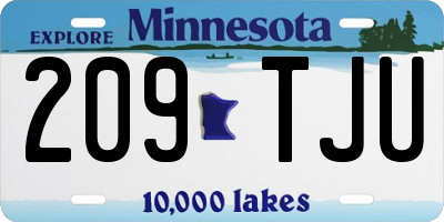 MN license plate 209TJU