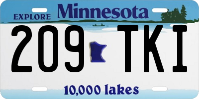 MN license plate 209TKI