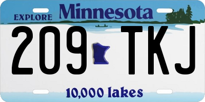 MN license plate 209TKJ