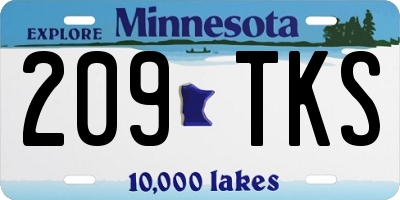 MN license plate 209TKS