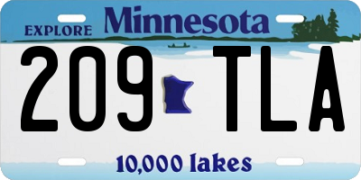 MN license plate 209TLA