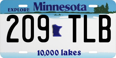 MN license plate 209TLB