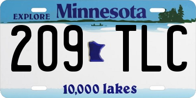 MN license plate 209TLC