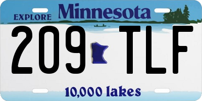 MN license plate 209TLF