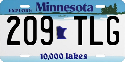 MN license plate 209TLG