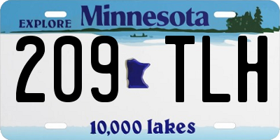 MN license plate 209TLH