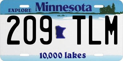 MN license plate 209TLM