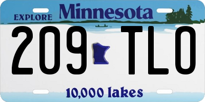 MN license plate 209TLO