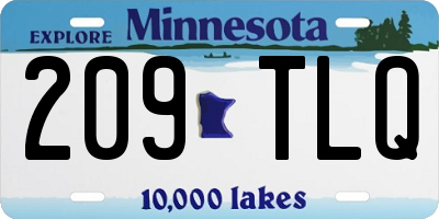 MN license plate 209TLQ