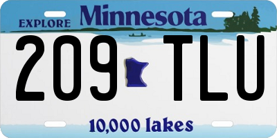 MN license plate 209TLU