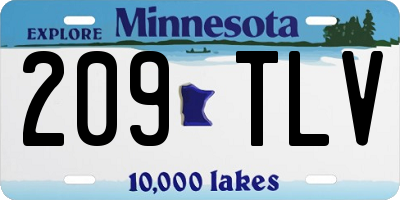 MN license plate 209TLV
