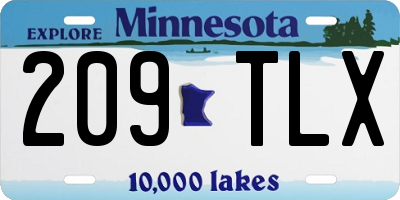 MN license plate 209TLX