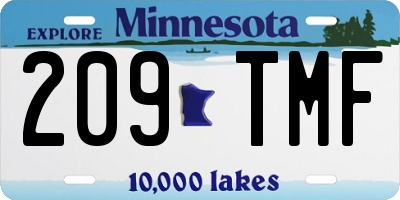 MN license plate 209TMF
