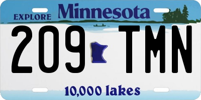 MN license plate 209TMN