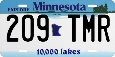 MN license plate 209TMR
