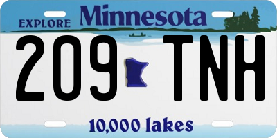 MN license plate 209TNH