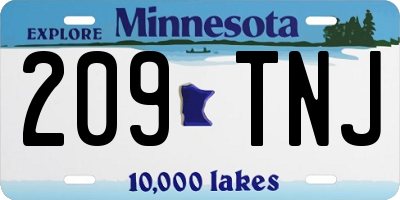MN license plate 209TNJ