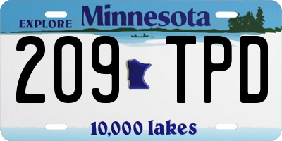 MN license plate 209TPD