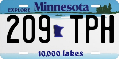 MN license plate 209TPH