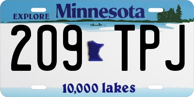 MN license plate 209TPJ