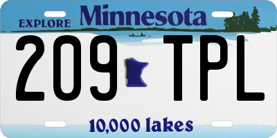 MN license plate 209TPL