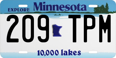 MN license plate 209TPM
