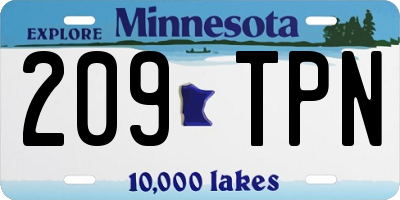 MN license plate 209TPN