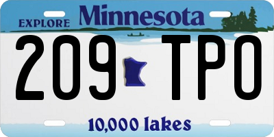 MN license plate 209TPO
