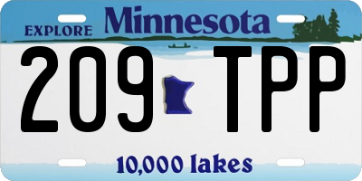 MN license plate 209TPP